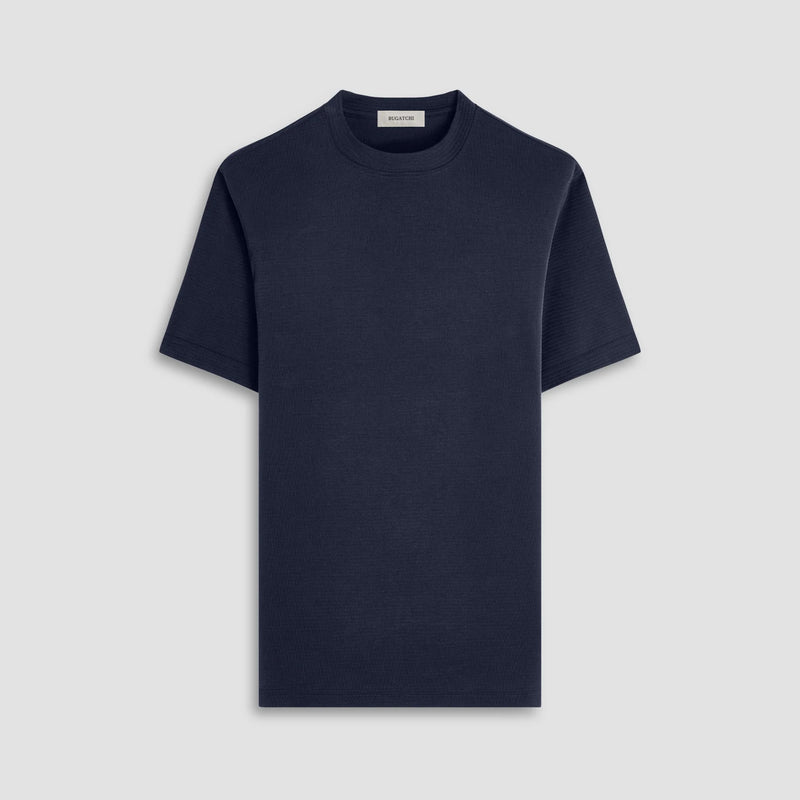 Bugatchi Orville Ottoman Crew Neck Shirt in Black