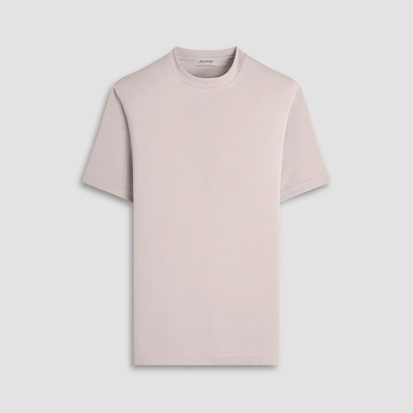 Bugatchi Orville Ottoman Crew Neck Shirt in Sand