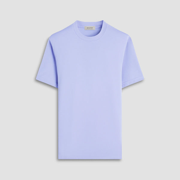 Bugatchi Orville Ottoman Crew Neck Shirt in Sky