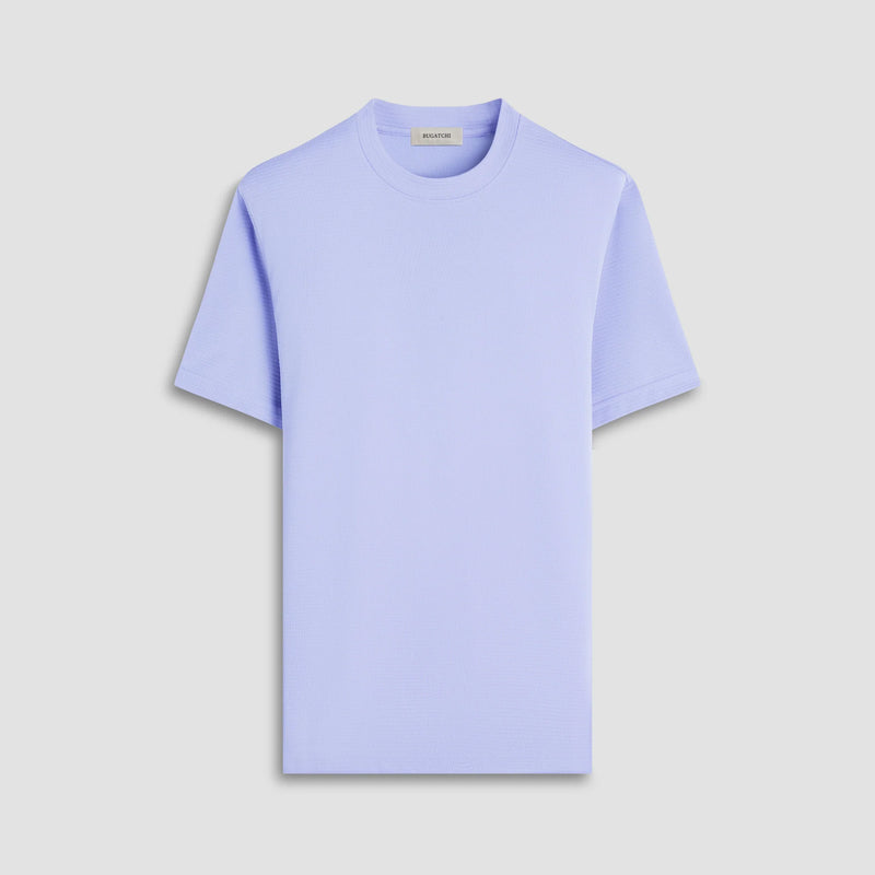 Bugatchi Orville Ottoman Crew Neck Shirt in Sky