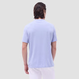 Bugatchi Orville Ottoman Crew Neck Shirt in Sky