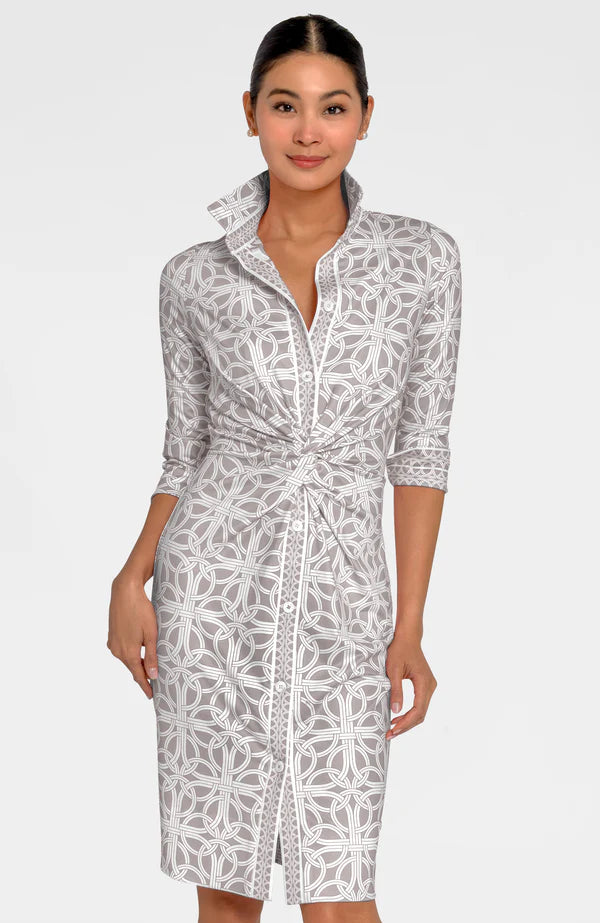 Gretchen Scott Twist & Shout Dress - Ring Toss Khaki