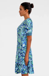 Gretchen Scott Twirly Whirly Dress - Vintage Vines Navy