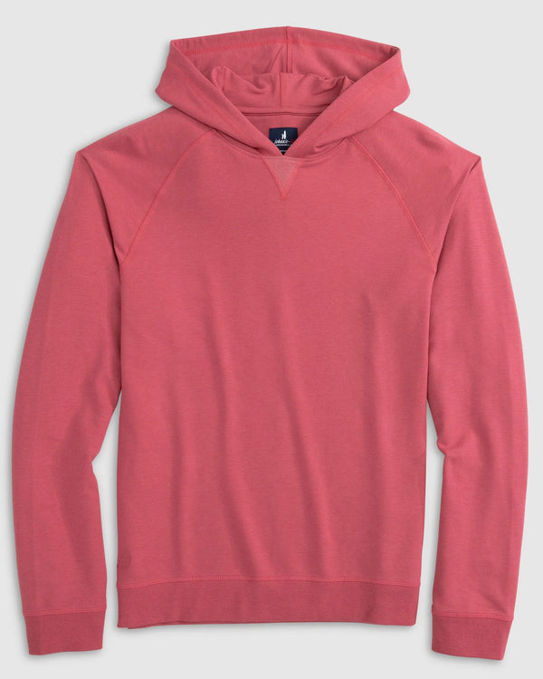 Johnnie-O Amos French Terry Hoodie Sweatshirt Raspberry