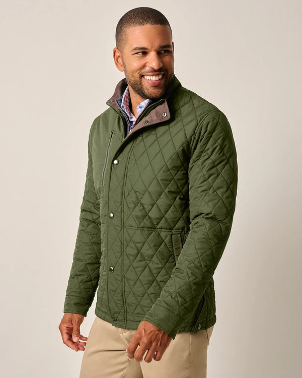 Johnnie-O Juno Quilted Snap Jacket Mangrove