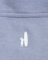 Johnnie-O Vaughn Striped Performance 1/4 Zip Pullover in Noreaster