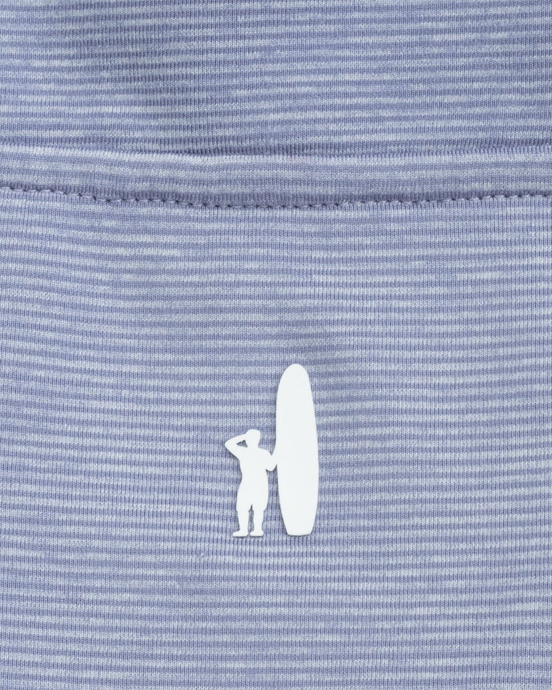 Johnnie-O Vaughn Striped Performance 1/4 Zip Pullover in Noreaster
