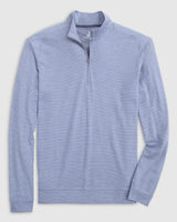 Johnnie-O Vaughn Striped Performance 1/4 Zip Pullover in Noreaster