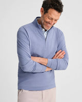 Johnnie-O Vaughn Striped Performance 1/4 Zip Pullover in Noreaster