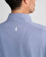 Johnnie-O Vaughn Striped Performance 1/4 Zip Pullover in Noreaster