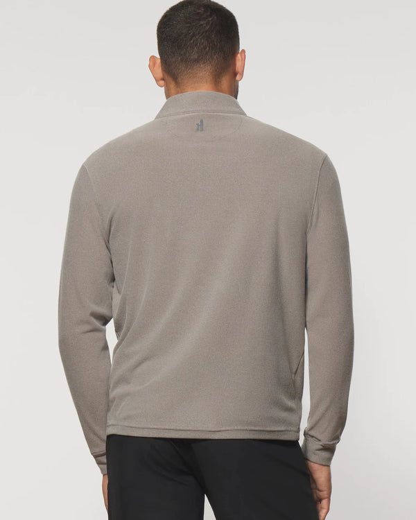 Johnnie-O Brady 2.0 Microfleece 1/4 Zip Pullover in Bison