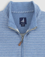Johnnie-O Skiles Striped 1/4 Zip Pullover in Royal