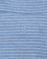 Johnnie-O Skiles Striped 1/4 Zip Pullover in Royal