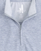 Johnnie-O Jameson Striped Performance 1/4 Zip Pullover in Lake
