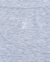 Johnnie-O Jameson Striped Performance 1/4 Zip Pullover in Lake