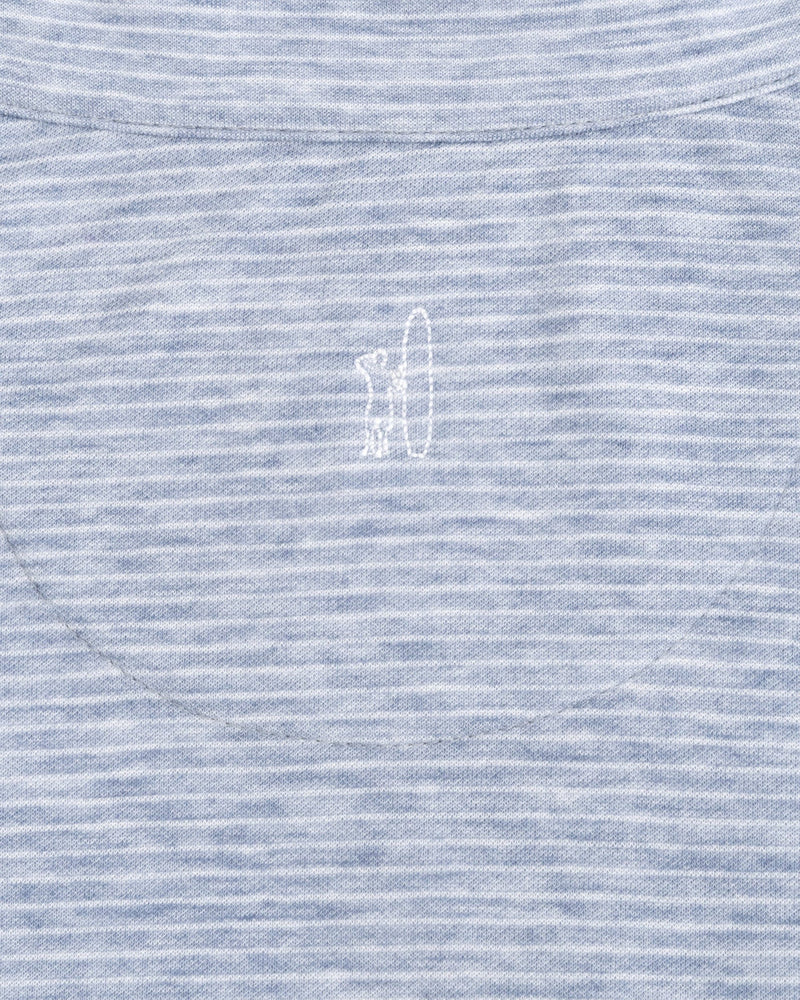 Johnnie-O Jameson Striped Performance 1/4 Zip Pullover in Lake