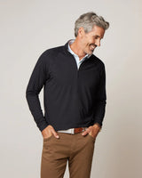 Johnnie-O Freeborne Performance 1/4 Zip Pullover in Black