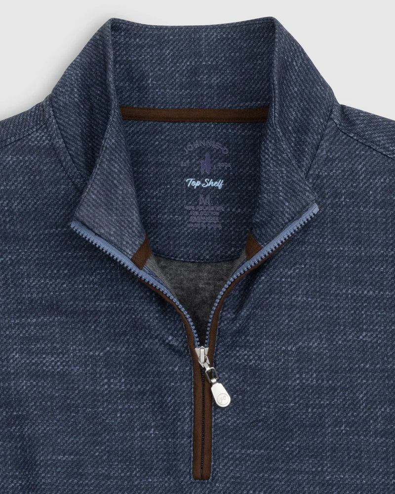 Johnnie-O Hartford Heathered 1/4 Zip Pullover in Twilight