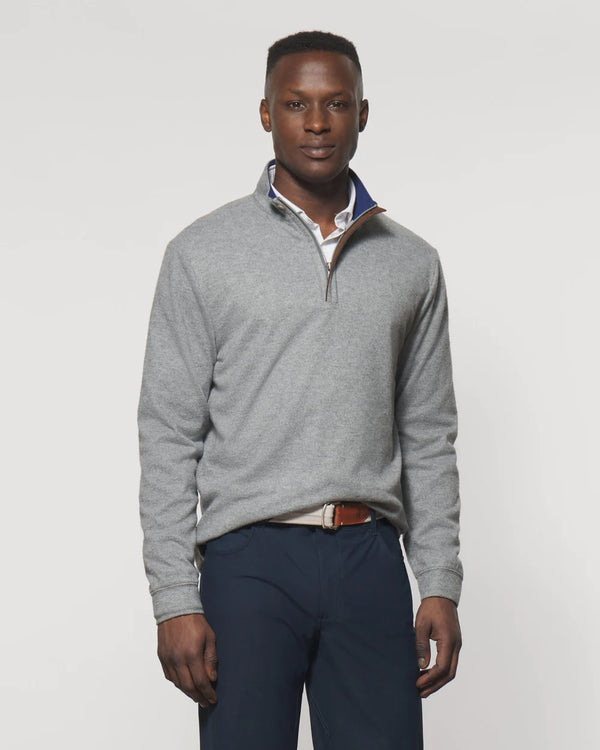 Johnnie-O Emerson 1/4 Zip Pullover in Charcoal
