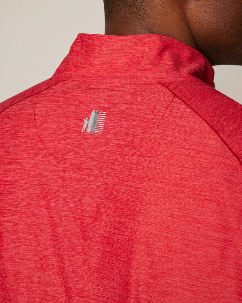 Johnnie-O Baird Performance 1/4 Zip Pullover in Paprika