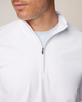 Johnnie-O Baird Performance 1/4 Zip Pullover in White