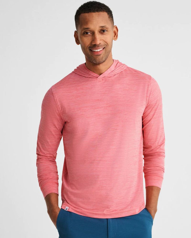 Johnnie-O Talon Performance T-Shirt Hoodie in Azalea