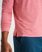 Johnnie-O Talon Performance T-Shirt Hoodie in Azalea