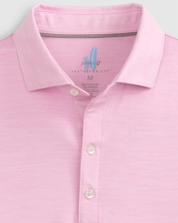 Johnnie-O Huron Solid Featherweight Performance Polo in Bahama Mama