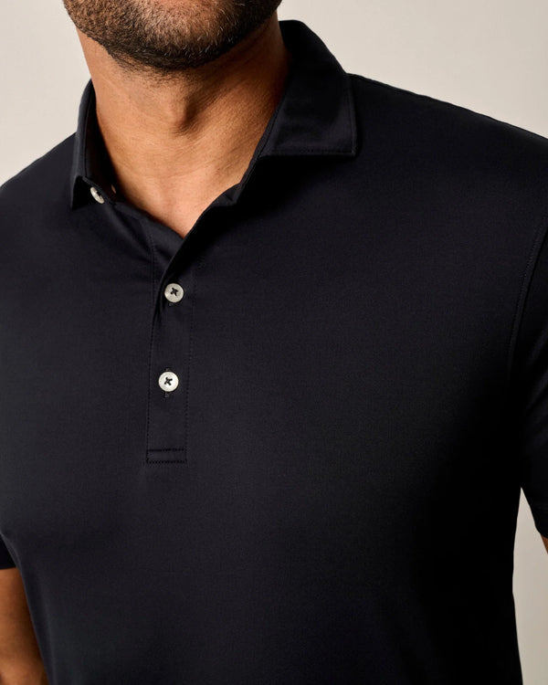 Johnnie-O Huron Solid Featherweight Performance Polo in Black