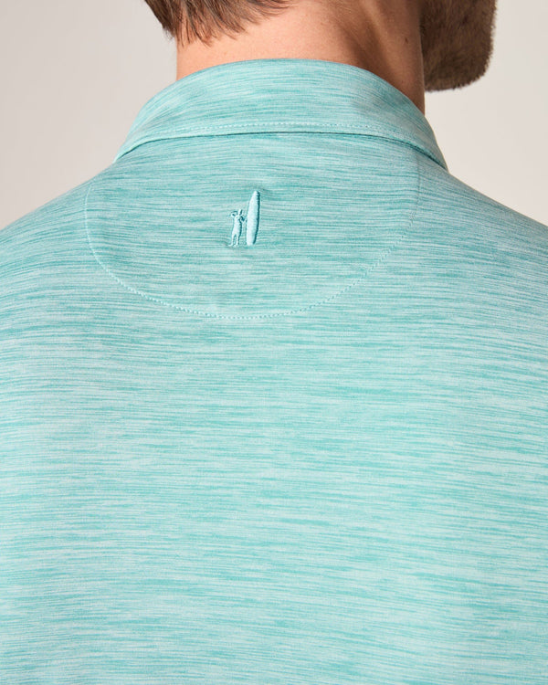 Johnnie-O Huron Solid Featherweight Performance Polo in Green Grass
