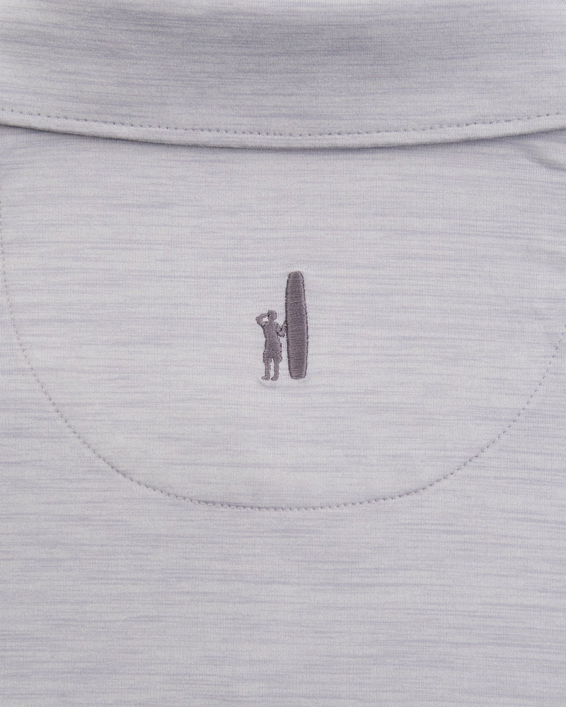 Johnnie-O Huron Solid Featherweight Performance Polo in Light Gray