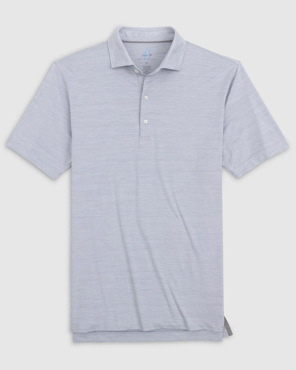 Johnnie-O Huron Solid Featherweight Performance Polo in Light Gray