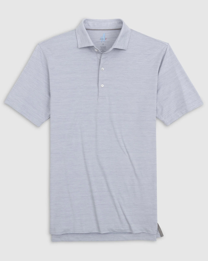 Johnnie-O Huron Solid Featherweight Performance Polo in Light Gray