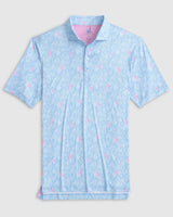 Johnnie-O Regis Printed Featherweight Performance Polo in Maliblu