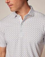 Johnnie-O Sitton Printed Top Shelf Performance Polo in White