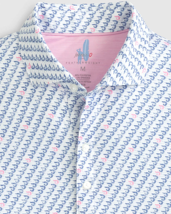 Johnnie-O Shrimpy Printed Featherweight Performance Polo in monsoon