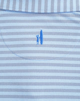 Johnnie-O Kramar Striped Mesh Performance Polo in Maliblu