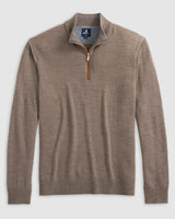 Johnnie-O Raynor Merino 1/4 Zip Sweater Walnut