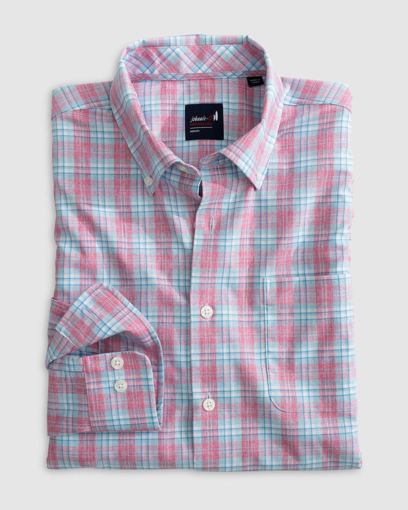 Johnnie-O Scotty Performance Button Up Sport Shirt Cabana