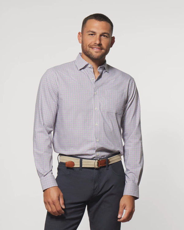 Johnnie-O Acadia Performance Button Up Shirt in Potion