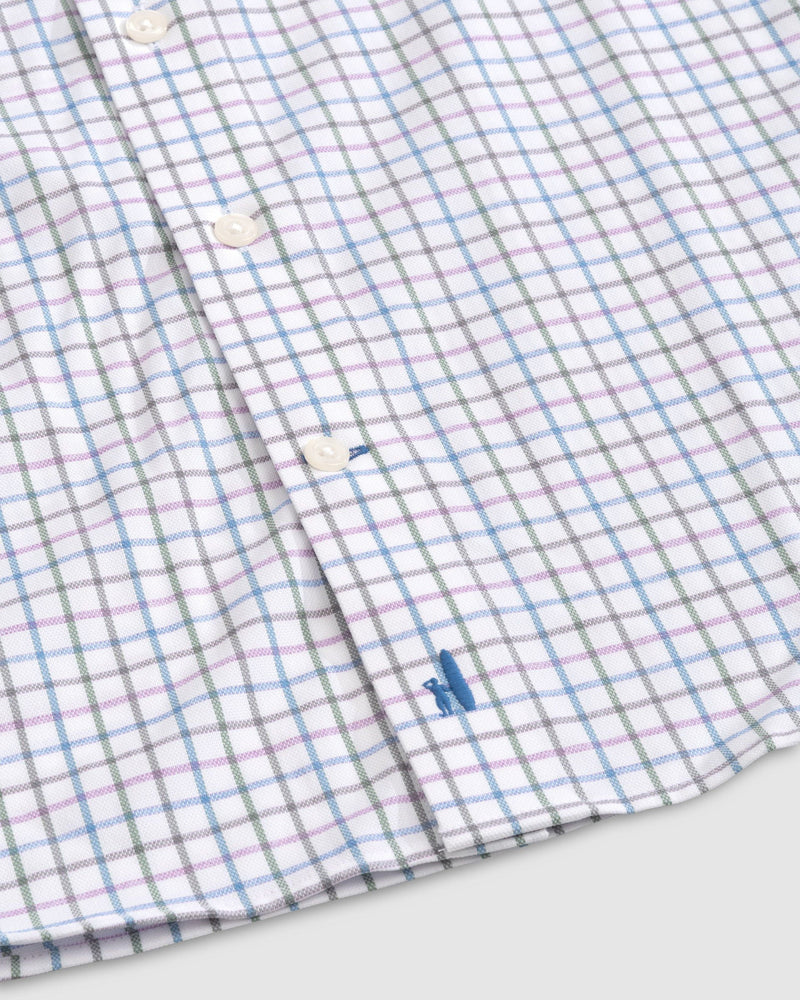 Johnnie-O Childers Performance Button Up Shirt in Royal