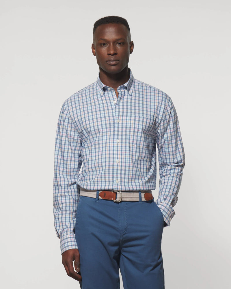 johnnie o dress shirts Surfsucker Knit Short Sleeve Button Down Shirt