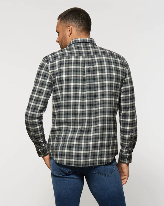Johnnie-O Denali Hangin' Out Button Up Shirt in Charcoal