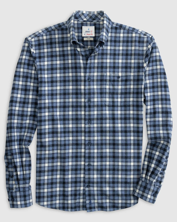 Johnnie-O Denali Hangin' Out Button Up Shirt in Laguna Blue