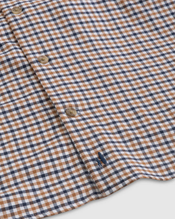 Johnnie-O Sycamore Tucked Button Up Shirt in Brick