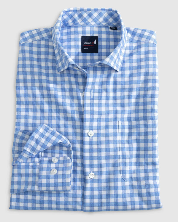 Johnnie-O Ashworth Performance Button Up Shirt in Tahitian