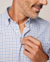 Johnnie-O Rylen Performance Button Up Shirt in Wake