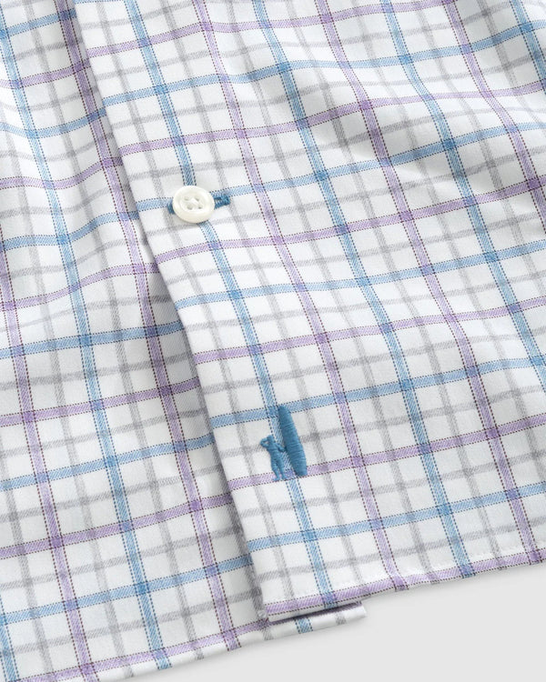 Johnnie-O Biles Performance Button Up Shirt in Grape