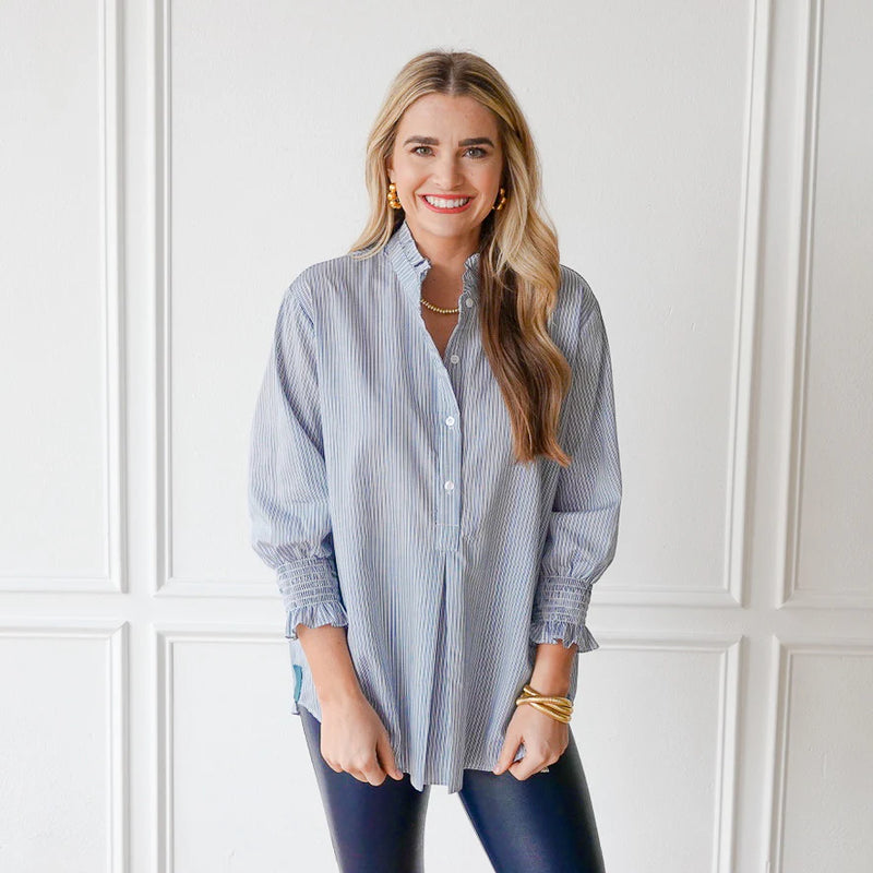 Caryn Lawn Kimberly Top Forest Stripe