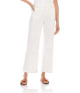 Karen Kane Lauren Patch Pocket Cropped Pant Off White